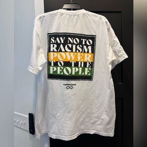 Karmagawa End Racism Black Lives Matter T-Shirt Shirt TShirt Short Sleeve White